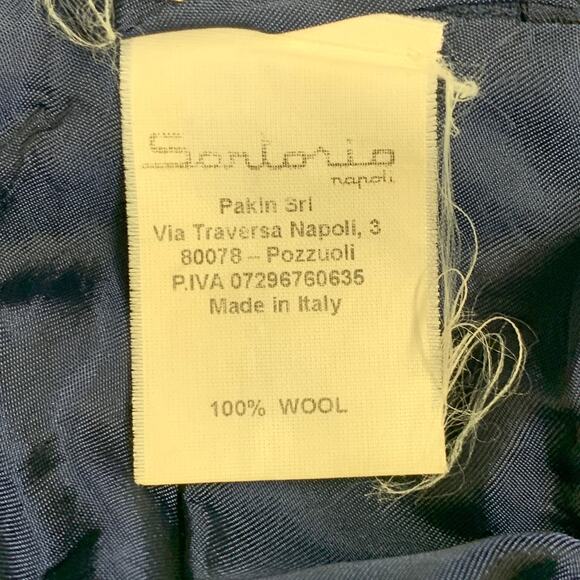 SARTORIO Size 44 Regular Navy Wool Notch Lapel Sport Coat - Picture 6 of 8